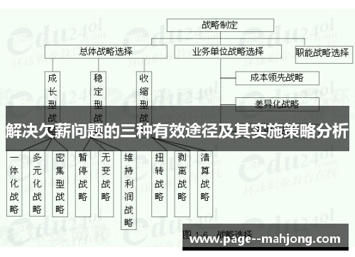 解决欠薪问题的三种有效途径及其实施策略分析