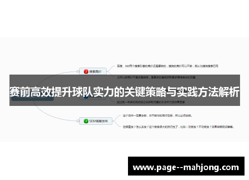 赛前高效提升球队实力的关键策略与实践方法解析 赛前高效提升球队实力的关键策略与实践方法解析